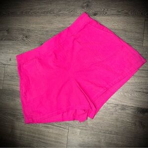 Pink Linen Shorts - Size: 18